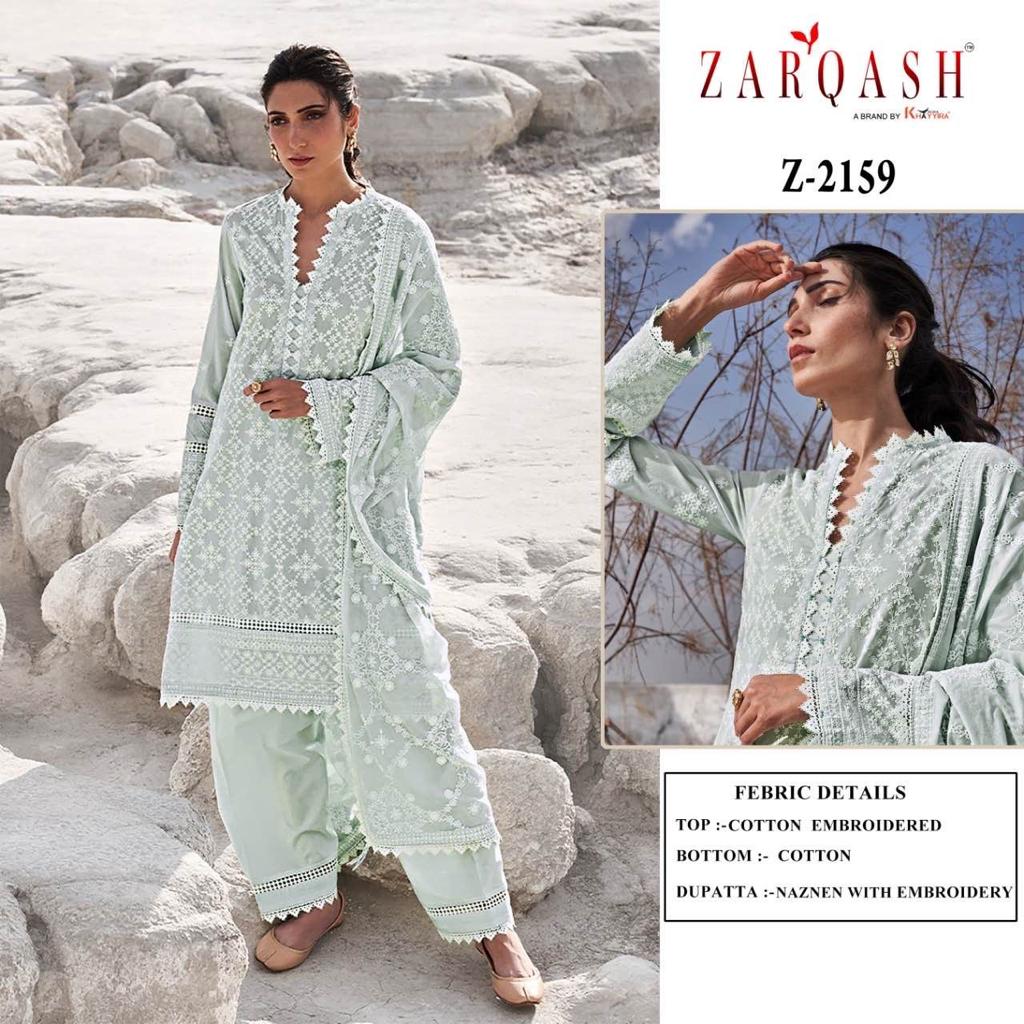 Lawankari Vol 24 By Zarqash Embroidery Cotton Pakistani Suits Wholesale Market In Surat